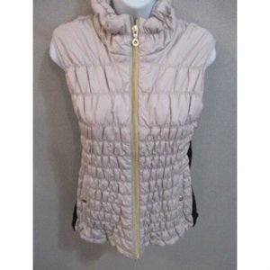 Andrew Marc Puffer Vest Size PXL Beige & Black